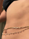 Pearl Dio Layered Belly Chain