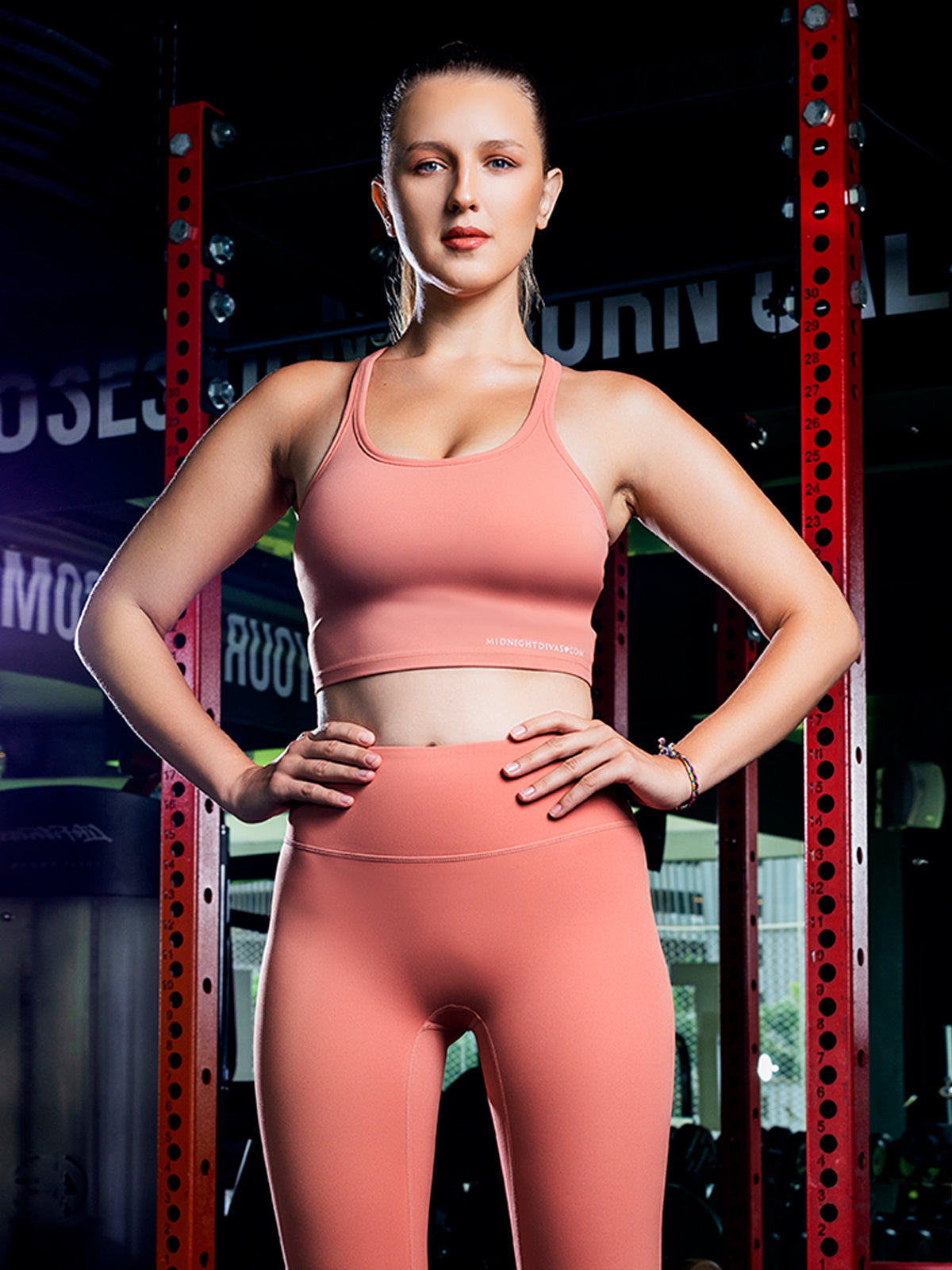 DivaFit Breathable Sports Bra - Peach