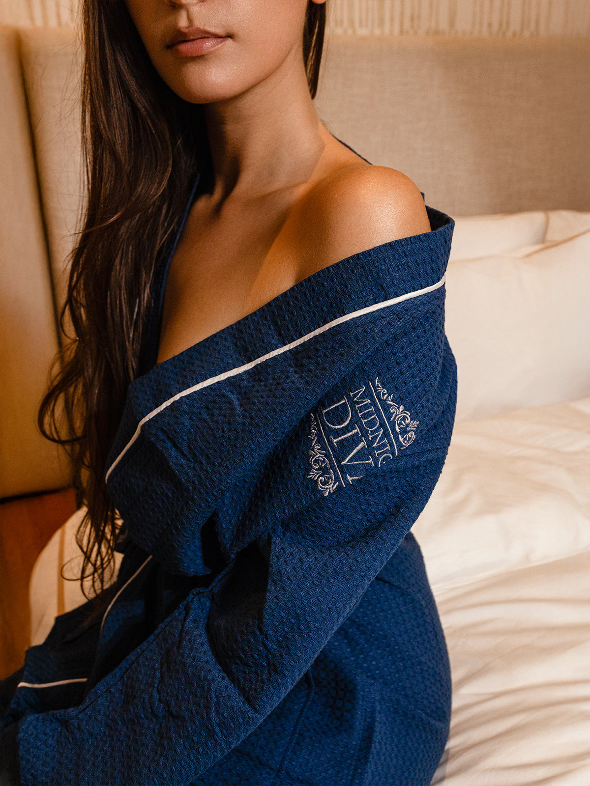 Diva Bathrobe - Navy Blue