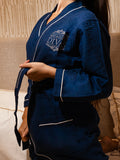 Diva Bathrobe - Navy Blue