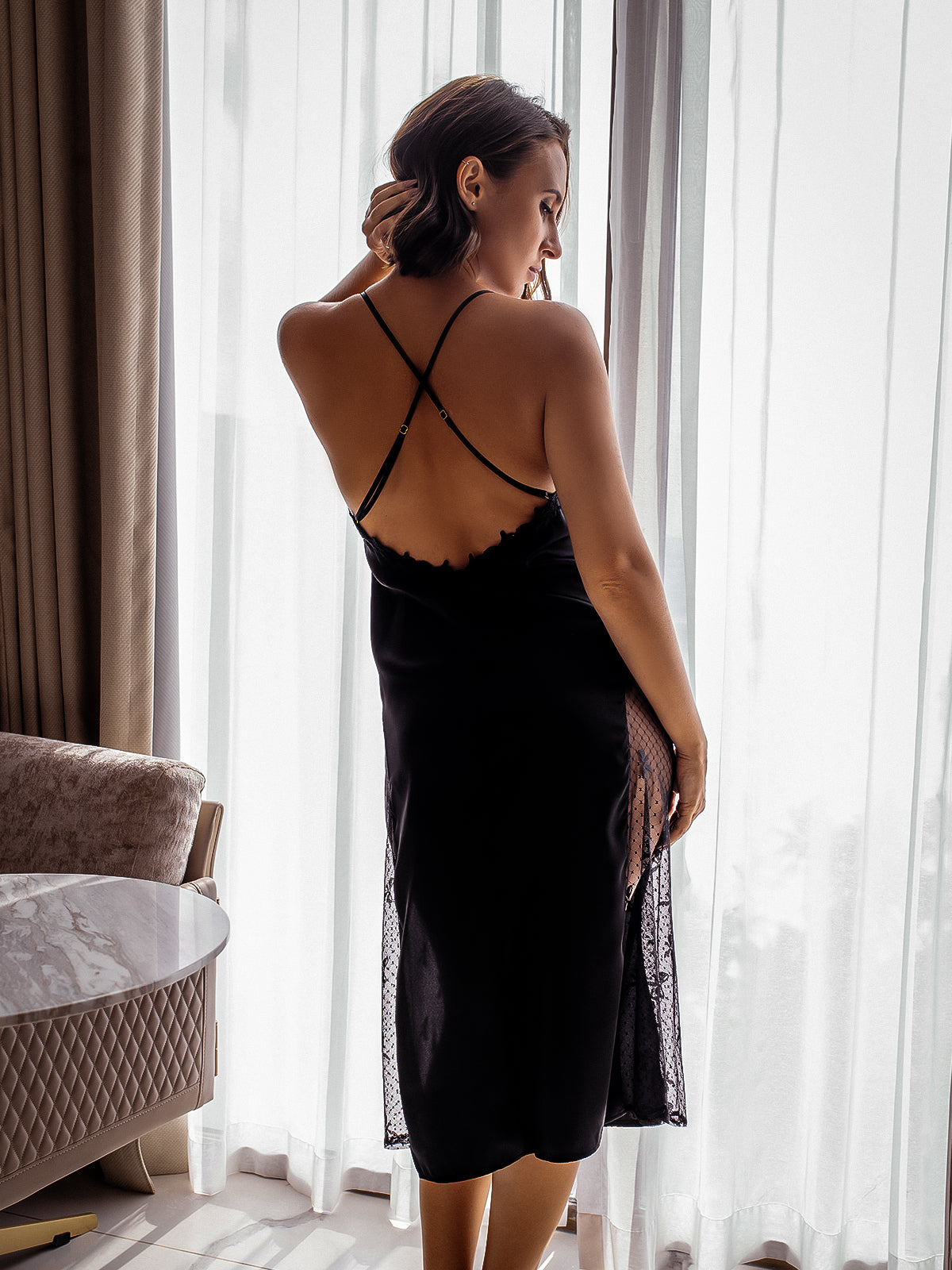 Joanna Angel Maxi Slip - Black