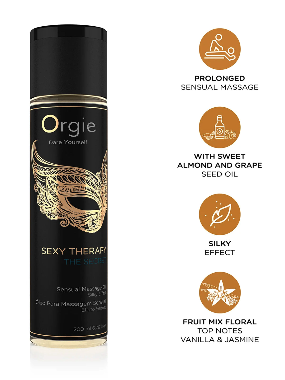 Org*e Sexy Therapy Sensual Massage Oil - The Secret (Fruity Floral)