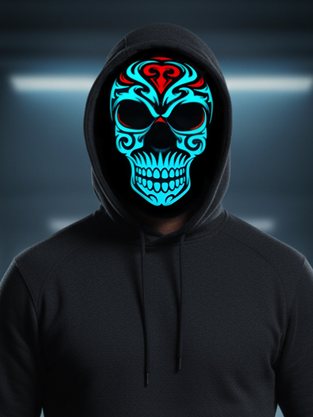 LED Skully Boo Mask