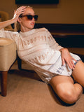Taya Cruz Knit & Kiss Micro Dress - White