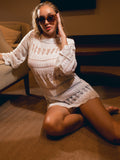 Taya Cruz Knit & Kiss Micro Dress - White