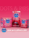 Skins Condoms Dots & Ribs Condoms  - 12 Pack