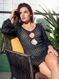 Lulu Crochet Cover Up - Black