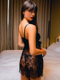 Aria Lace Babydoll - Black