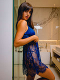 Aria Lace Babydoll - Blue