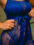 Aria Lace Babydoll - Blue
