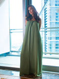 Backless Babe Dress - Light Olive