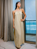 Backless Babe Dress - Beige