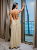 Backless Babe Dress - Beige