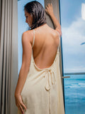 Backless Babe Dress - Beige