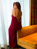 Backless Babe Dress - Maroon