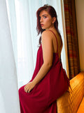 Backless Babe Dress - Maroon