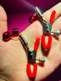 Bell Nipple Clips - Red