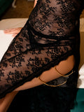 Bella Lace Maxi Slip - Black