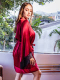 Bianca Bae Cozy Robe - Maroon