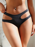 Black Sexy Hollow Crotchless Panty