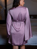 Ciana Silky Robe - Salmon Pink