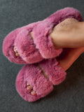 Cozy Soft Fluffy Slides