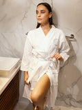 Bathrobe For Him & Her White - Pink