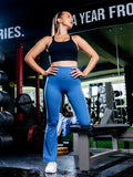 DivaFit Sculpt & Flare Legging - Blue