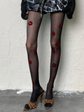 Hot Lips Red Pantyhose