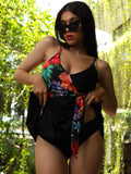 Jade Luv Black Floral Tankini