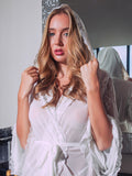 Kelly Rose Lace Veil Robe