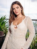 Kylie Crochet Beach Dress - Beige