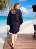 Lia Coastal Cover-Up Mini Dress - Black