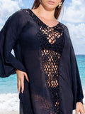 Lia Coastal Cover-Up Mini Dress - Black