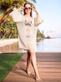 Lia Coastal Cover-Up Dress - Beige