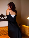 Lisa Silky Slip - Black