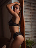Nia Black Floret Set