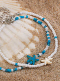 Ocean Glow Beaded Anklet