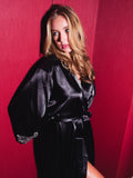 Sindy Love Wrap Robe - Black