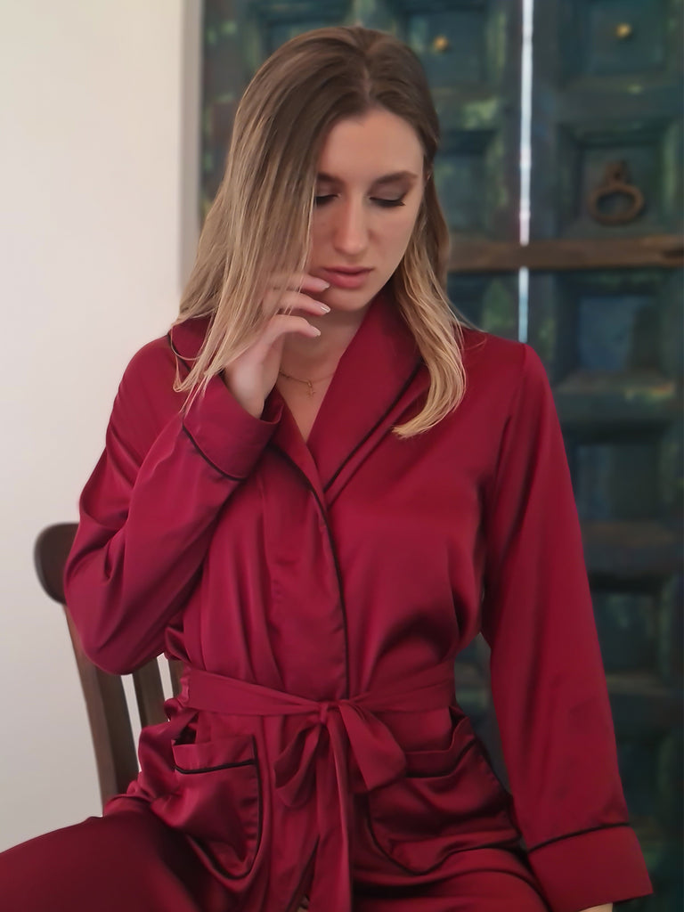 Starlet Maxi Robe Wine