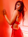 Yasmin Sheer Maxi Slip - Red