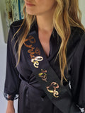 Bride To Be Sash - Black