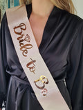 Peach Bride to be sash