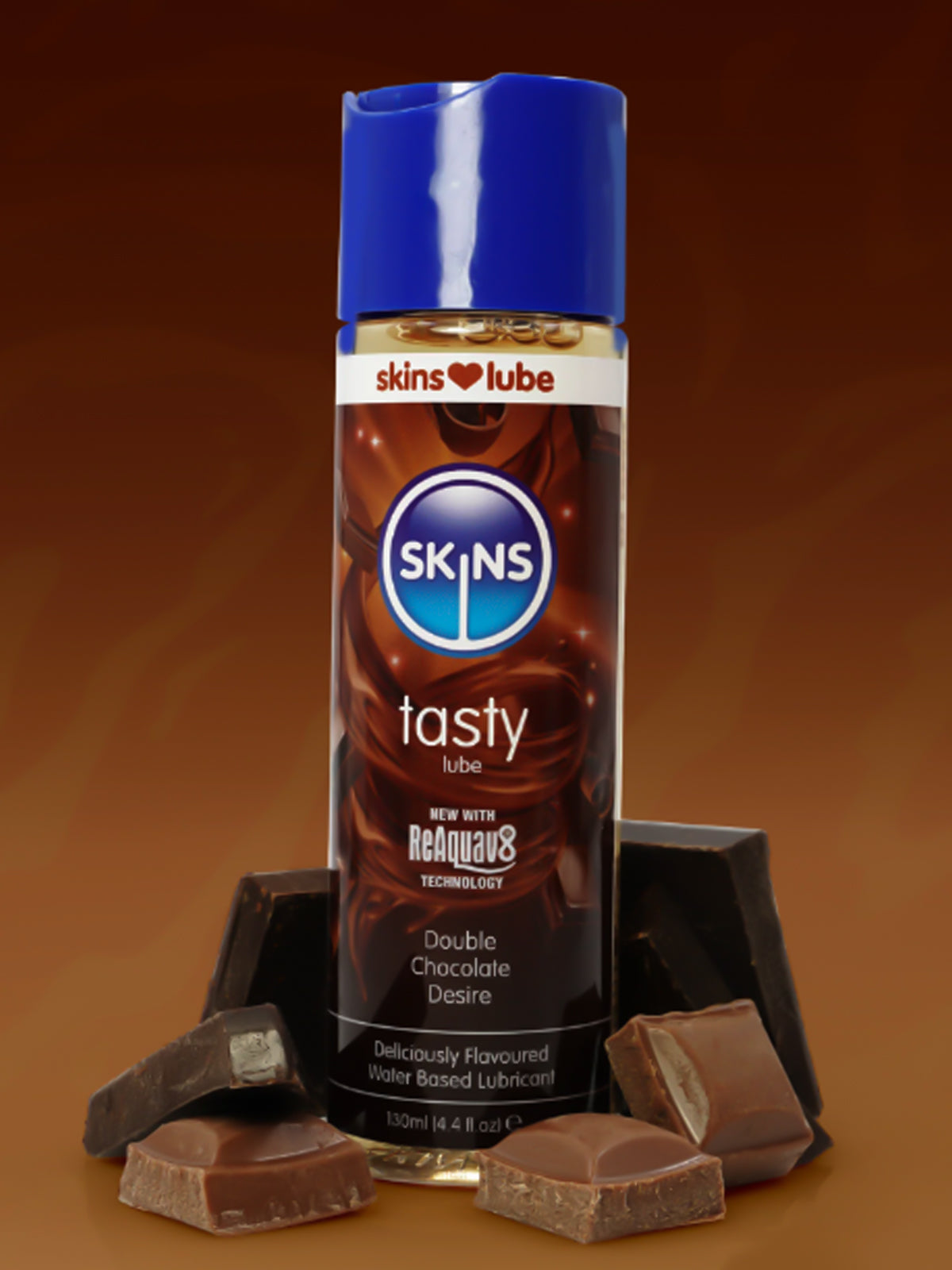 Skins (UK) Double Chocolate Water Based Lubricant  (130ml)