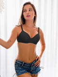 Flirty Babe Lace T-Shirt Bra - Black