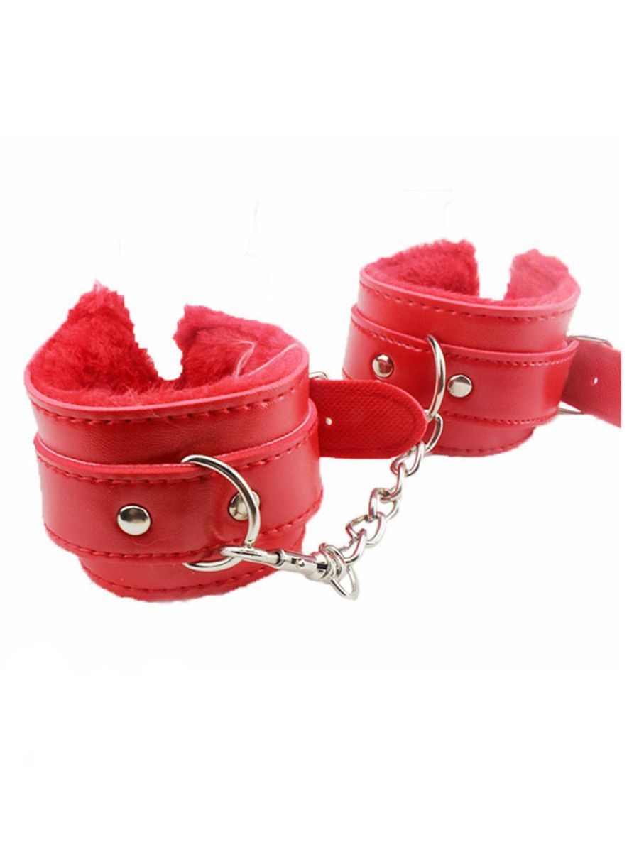 Fur Leather Handcuffs