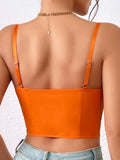 Athena Lace-Up Corset - Orange