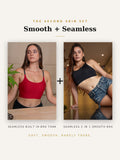 The Second Skin Set - Seamless Built In Bra Tank + Seamless 2 in 1 Smooth Bra