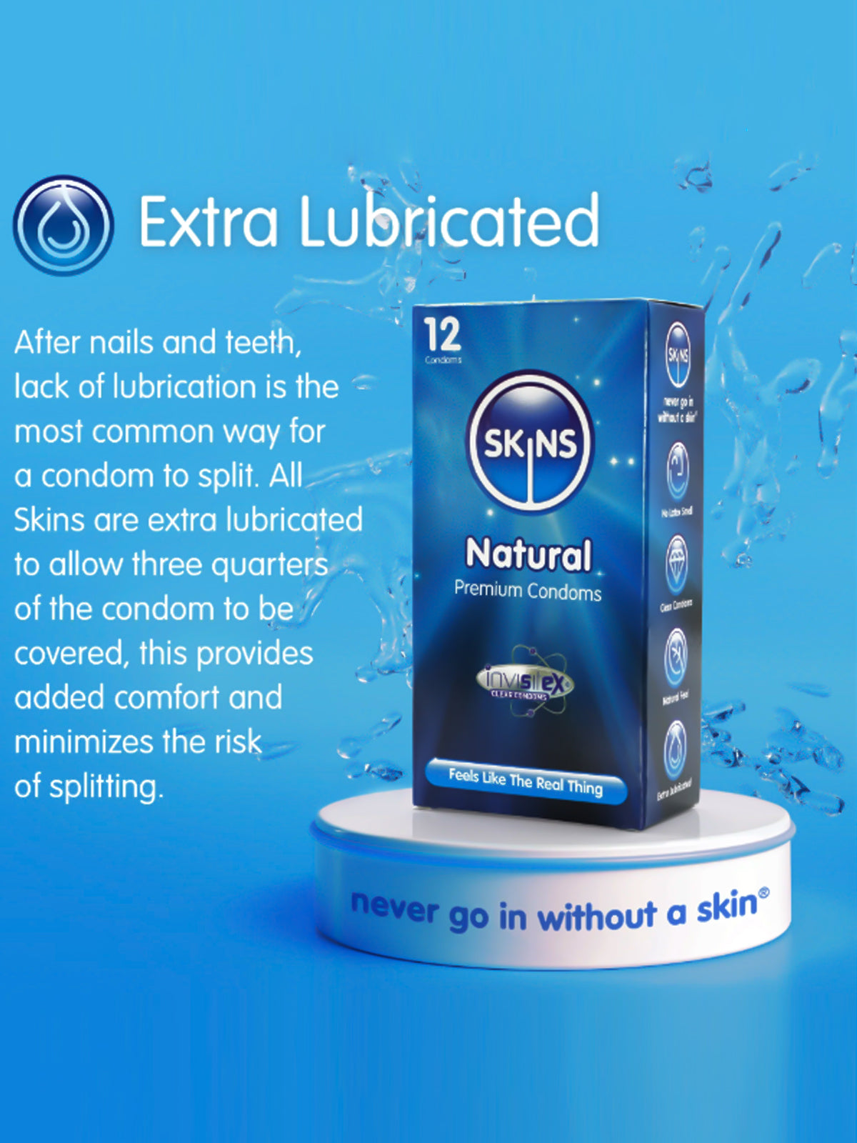 Skins (UK) Condoms Natural – 12 Pack
