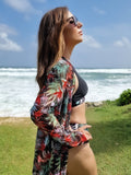 Sunset Black Flora Bikini